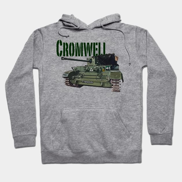 British Cromwell tank Hoodie by BearCaveDesigns